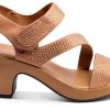 YADIEL Womens Heeled Sandals Crystal Strap Low Block Heel-5