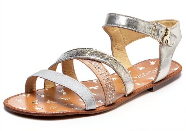 PATRIZIA PEPE Girls Gold Leather Shoes Size 12 Little Kid-0