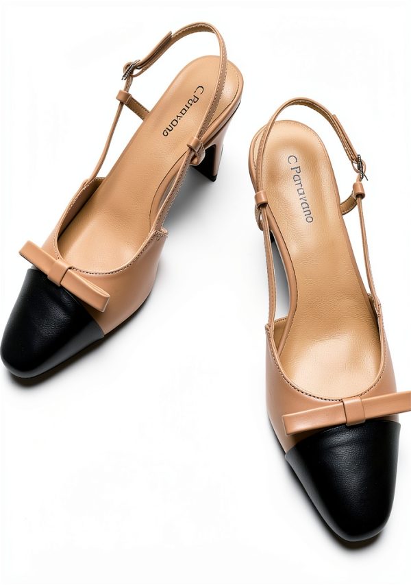 Pavo Womens Pumps Chunky Heel Slingback Nappa Lambskin-0