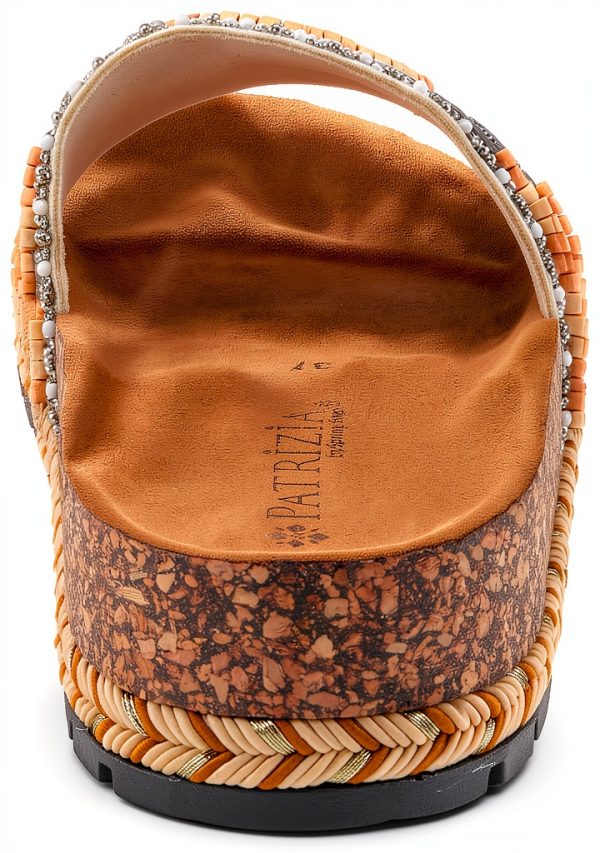 Patrizia Womens Slide Wedges Beaded Cork Sole Sandals-5