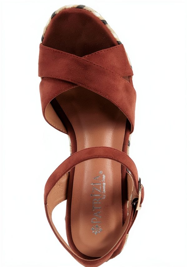 Patrizia SLOANE Wedge Sandals Suede Upper Buckle Closure-4