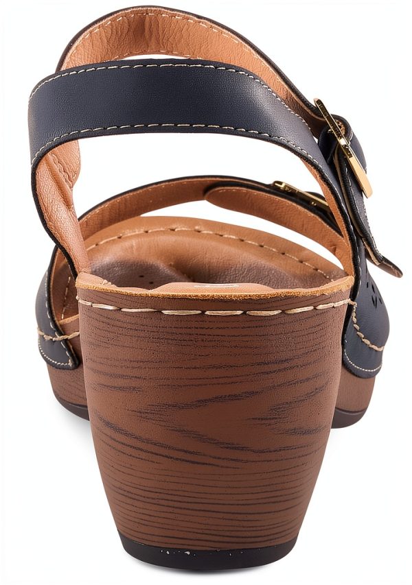 Patrizia Womens Wedge Sandals Vegan Leather Cut Out Design-7