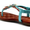 Patrizia Womens Rhinestone Sandals T Strap Floral Design-7