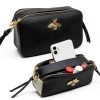 Camera Crossbody Purse Women Color Blocked PU Leather Bee-3