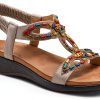 Patrizia Womens Platform Sandals Beaded Stretchy Strap-1