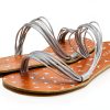 PATRIZIA PEPE Womens Silver Leather Shoes Size 8 5 7-6