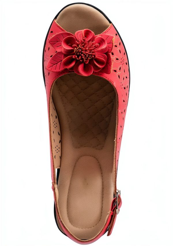 Patrizia Womens Sandals Flower Design Adjustable Buckle-3