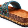 Patrizia Womens Slide Sandals Beaded Cork Wedge Multicolor-7