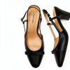 Pavo Womens Slingback Pumps Chunky Heel Nappa Lambskin-4