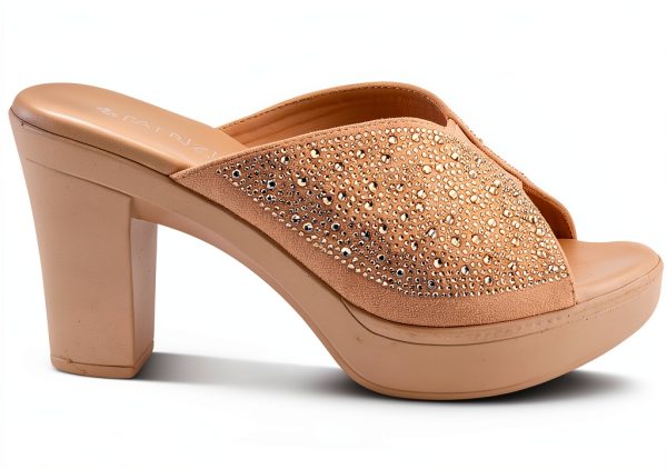 LAVINA Womens Heeled Sandals Crystal Platform Comfort-5