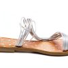 PATRIZIA PEPE Womens Silver Leather Shoes Size 8 5 7-5