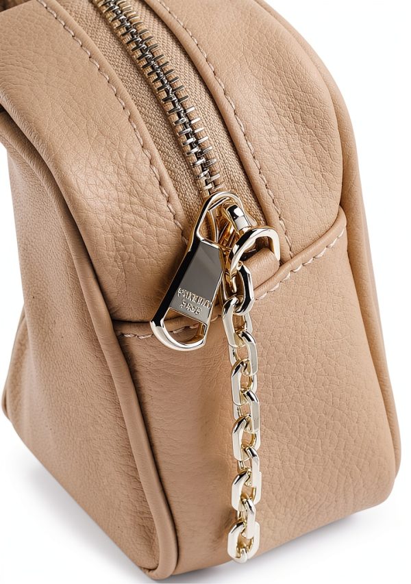 PATRIZIA PEPE Leather Satchel Bag Winter Sand Everyday Use-2