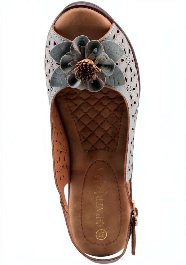 Patrizia Womens Sandals Flower Design Adjustable Buckle-3