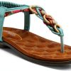 Patrizia Womens Rhinestone Sandals T Strap Floral Design-1