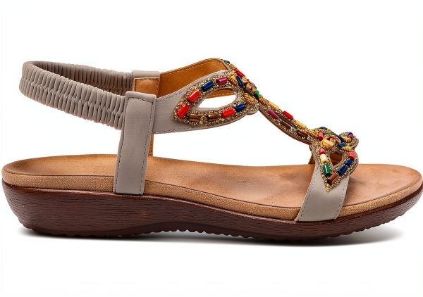 Patrizia Womens Platform Sandals Beaded Stretchy Strap-5