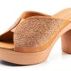 LAVINA Womens Heeled Sandals Crystal Platform Comfort-0