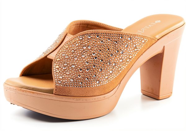 LAVINA Womens Heeled Sandals Crystal Platform Comfort-0