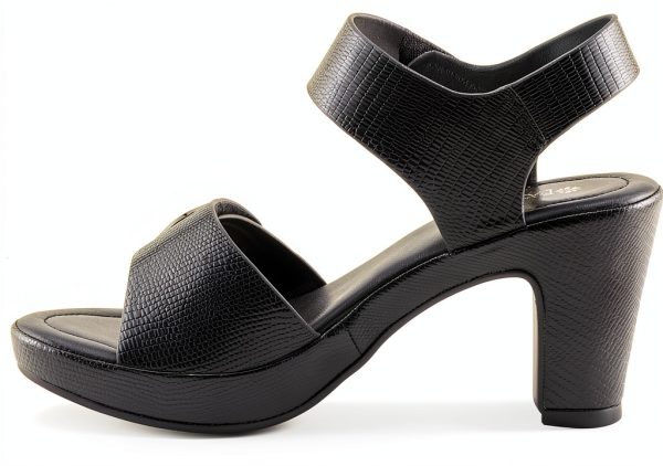 DADE Womens Platform Sandals Black Slip On Comfort-3