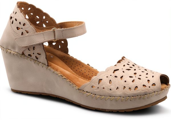 Patrizia Womens Wedge Sandals Laser Cut Vegan Comfort-1