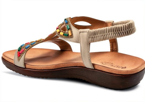 Patrizia Womens Platform Sandals Beaded Stretchy Strap-7