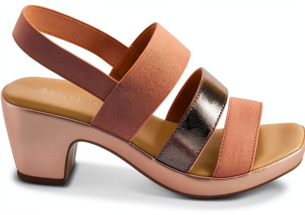 Patrizia Womens Heeled Sandals Metallic Strap Platform Heel-5