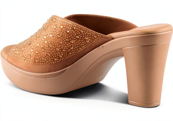 LAVINA Womens Heeled Sandals Crystal Platform Comfort-7