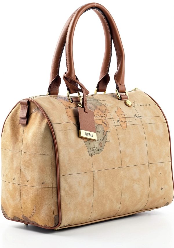 ALVIERO MARTINI Womens Geo Handbag Zip Closure Leather PVC-2