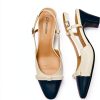 Pavo Womens Slingback Pumps Chunky Heel Nappa Lambskin-3