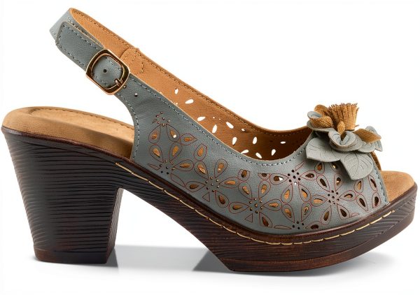 Patrizia Womens Sandals Flower Design Adjustable Buckle-7