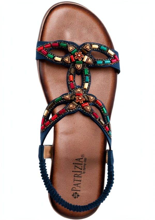 Patrizia Womens Platform Sandals Beaded Stretchy Strap-3