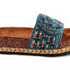 Patrizia Womens Slide Sandals Beaded Cork Wedge Multicolor-5