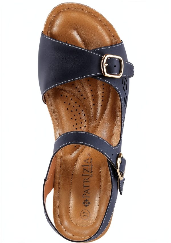 Patrizia Womens Wedge Sandals Vegan Leather Cut Out Design-4