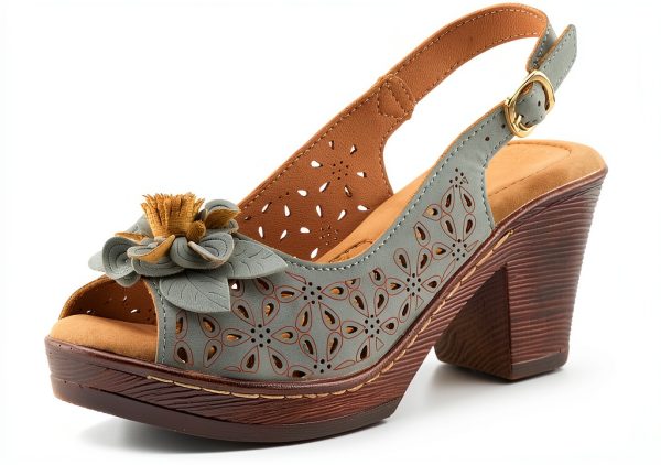 Patrizia Womens Sandals Flower Design Adjustable Buckle-0