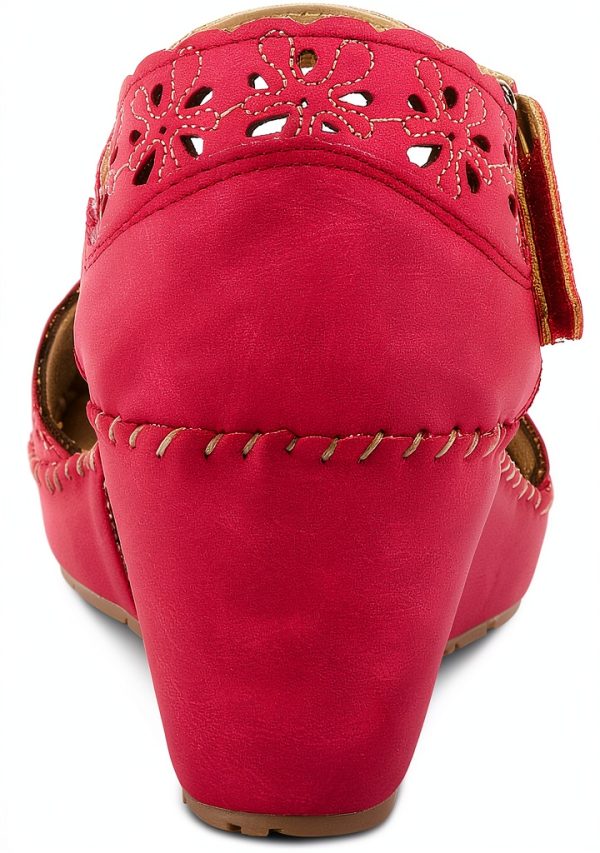 Patrizia Womens Wedge Sandals Vegan Laser Cut Design-4