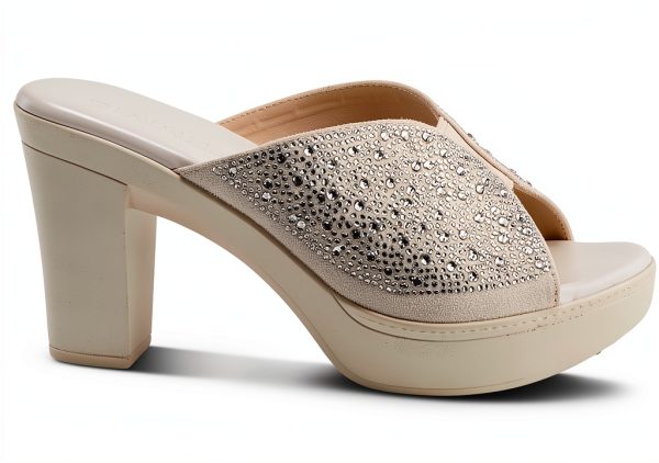 LAVINA Womens Heeled Sandals Crystal Platform Comfort-5