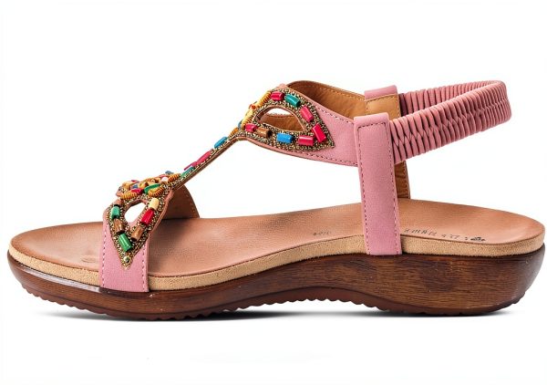 Patrizia Womens Platform Sandals Beaded Stretchy Strap-3
