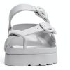 Womens Slide Sandals Double Buckle Arch Support Platform-3