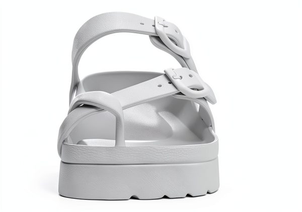 Womens Slide Sandals Double Buckle Arch Support Platform-3
