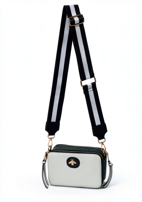 Bee Crossbody Bag Women Pu Leather Small Camera Purse-3