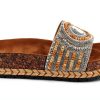 Patrizia Womens Slide Wedges Beaded Cork Sole Sandals-6