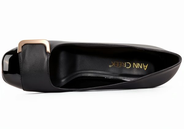 Ann Creek Womens Pumps Chunky Heel Square Toe Faux Leather-3