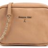 PATRIZIA PEPE Leather Satchel Bag Winter Sand Everyday Use-0