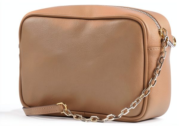 PATRIZIA PEPE Leather Satchel Bag Winter Sand Everyday Use-1