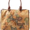 ALVIERO MARTINI Womens Geo Handbag Zip Closure Leather PVC-3