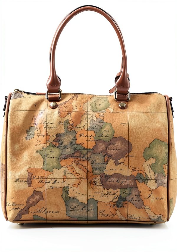 ALVIERO MARTINI Womens Geo Handbag Zip Closure Leather PVC-3