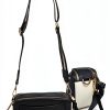 Camera Crossbody Purse Women Color Blocked PU Leather Bee-4