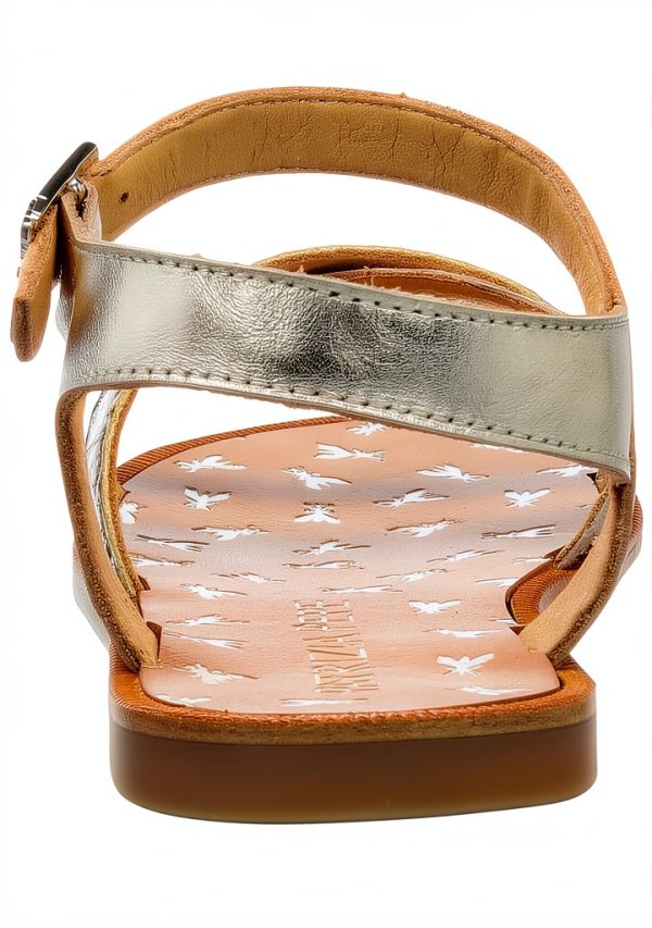 PATRIZIA PEPE Girls Gold Leather Shoes Size 12 Little Kid-2