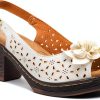 Patrizia Womens Heeled Sandals Flower Design Adjustable-2