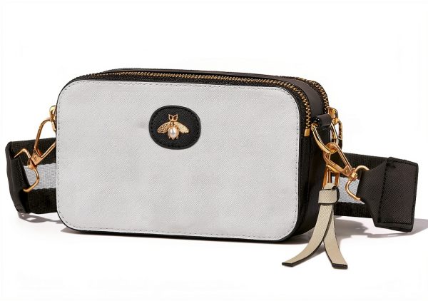Bee Crossbody Bag Women Pu Leather Small Camera Purse-0