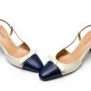 Pavo Womens Slingback Pumps Chunky Heel Nappa Lambskin-4